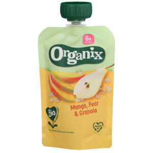 6x Organix Knijpfruit 6+m Mango Peer & Granola BIO - 8.21 euro