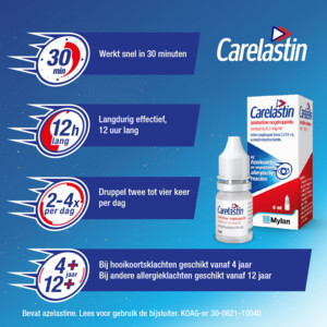 Carelastin Oogdruppels bij Hooikoorts - 8.75 euro