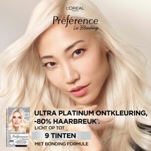 3x L'Oréal Préférence Le Blonding Ontkleuring Ultra Platinum - Platinum Blond - 50 euro