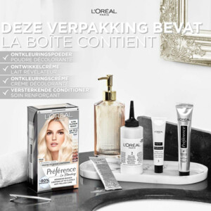 3x L'Oréal Préférence Le Blonding Ontkleuring Ultra Platinum - Platinum Blond - 50 euro