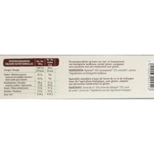 8x Céréal Crackers Rijst & Kastanje Glutenvrij en Lactosevrij - 42.19 euro