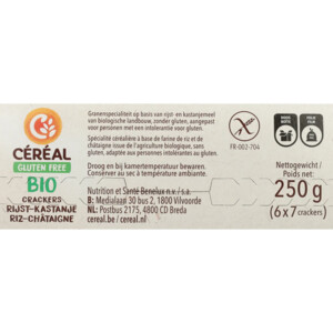 8x Céréal Crackers Rijst & Kastanje Glutenvrij en Lactosevrij - 42.19 euro