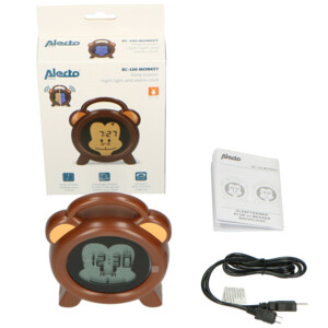 Alecto BC-100 Slaaptrainer-Nachtlamp-Wekker Aap - 33.99 euro