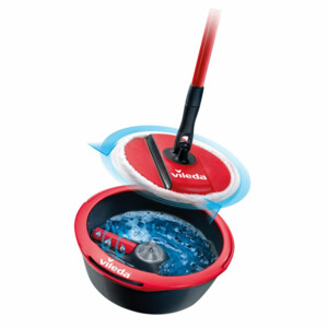 Vileda Spin & Clean Mop Complete Set Rood en Zwart - 30.79 euro