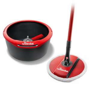 Vileda Spin & Clean Mop Complete Set Rood en Zwart - 30.79 euro
