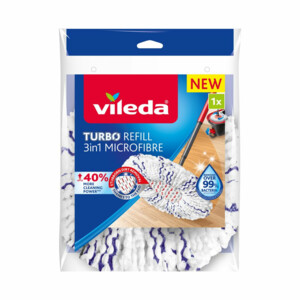 Vileda Turbo 3in1 - Vervanging Wit Rood Blauw - 11.59 euro