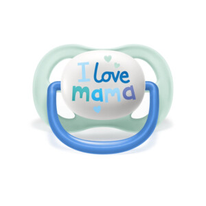 Philips Avent Fopspeen Ultra Air 0-6 mnd I Love Mama Blauw - 6.95 euro