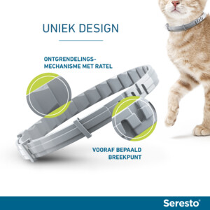 Seresto Anti Vlooien en Teken Halsband Kat tot 8 kg - 40.15 euro