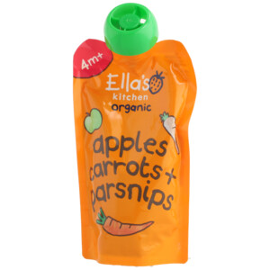 7x Ella's Kitchen Biologisch Knijpfruit 4+m Wortels, Appels & Pastinaak - 10.44 euro