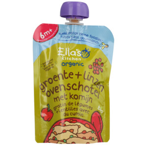 6x Ella's Kitchen Maaltijdzakje 6+m Groene Groente Ovenschotel Linzen - 14.35 euro