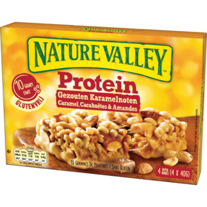 3x Nature Valley Proteine Gezouten Karamelnoten 4-pack - 12.89 euro