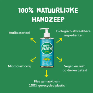 6x Happy Earth 100% Natuurlijke Handzeep Cedar Lime - 14.97 euro