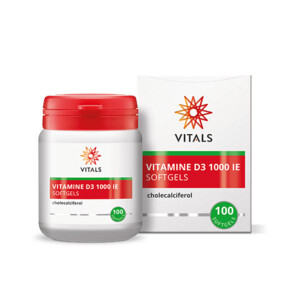 2x Vitals Vitamine D3 1000IE - 23.83 euro