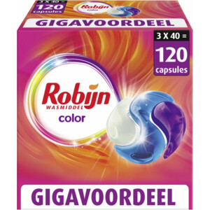 3x Robijn Wascapsules 3-in-1 Color - 44.1 euro