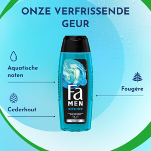 12x Fa Men Douchegel en Shampoo Kick-Off - 20.26 euro