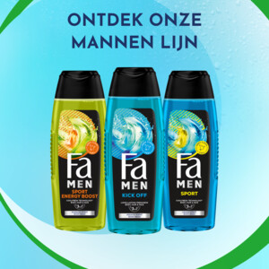12x Fa Men Douchegel en Shampoo Kick-Off - 20.26 euro
