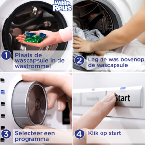 8x Witte Reus Power Caps Wasmiddelcapsules - 36.5 euro
