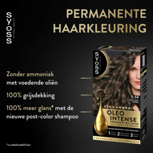 3x Syoss Oleo Intense Haarverf 5-54 Licht Asbruin - 23.05 euro