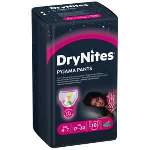3x Huggies DryNites Absorberende Luierbroekjes Meisjes 4-7 jaar - 21.76 euro