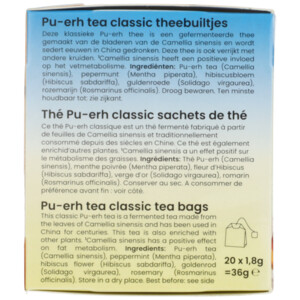 2x Purasana Pu-Erh Tea 20 Thee Builtjes - 9.65 euro