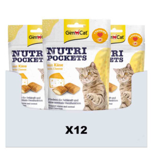 12x GimCat Nutri Pockets Kaas & Taurine