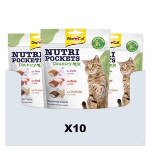10x GimCat Nutri Pockets Country-Mix