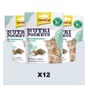 12x GimCat Nutri Pockets Multi-Vitamin & Kattenkruid