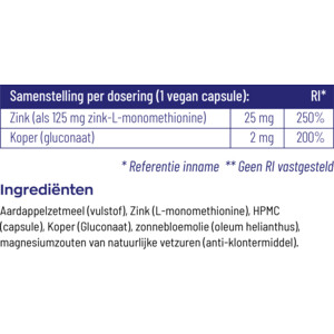 Vitakruid Zink Methionine Koper - 13.49 euro