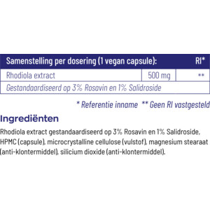 Vitakruid Rhodiola Extract 500 mg - 21.99 euro