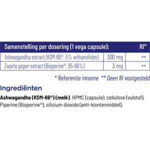 Vitakruid Ashwagandha KSM-66 & Bioperine - 19.45 euro