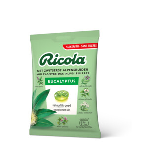 6x Ricola Keelpastilles Eucalyptus Suikervrij Zakje - 15.74 euro