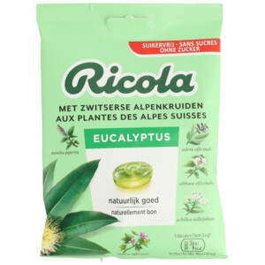 6x Ricola Keelpastilles Eucalyptus Suikervrij Zakje - 15.74 euro