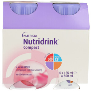 Nutridrink Compact Aardbei 4-Pack - 14.59 euro