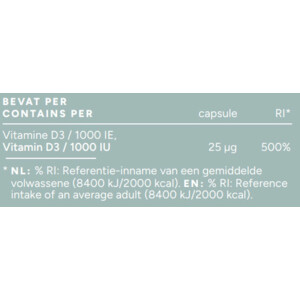 Mattisson Vitamine D3 25mcg - 17.05 euro