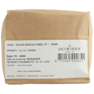 Jacob Hooy Kaneel Ceylon Gemalen - 7.39 euro