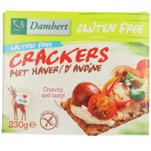 3x Damhert Crackers Haver Glutenvrij Lactosevrij - 8.99 euro
