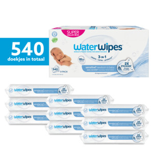 2x WaterWipes Baby Billendoekjes - 74.4 euro
