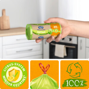3x Swirl Vuilniszakken met Trekband Geparfumeerd Actif Fresh 20 liter - 8.75 euro