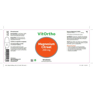 Vitortho Magnesium Citraat 200 mg - 14.29 euro