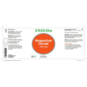Vitortho Magnesium Citraat 200 mg - 29.95 euro