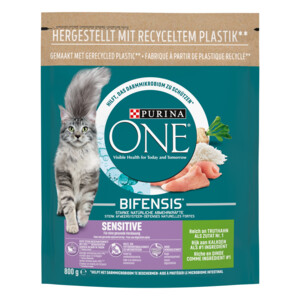 Purina ONE Sensitive Kalkoen 800 gr