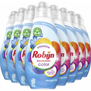8x Robijn Klein & Krachtig Wasmiddel Morgenfris Color 19 Wasbeurten - 30.87 euro