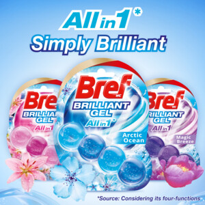 11x Bref Toiletblok Brilliant Gel Arctic Ocean - 20.39 euro