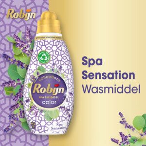 6x Robijn Klein & Krachtig Wasmiddel Spa Sensation 19 Wasbeurten - 32.99 euro