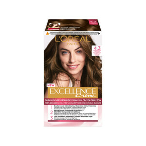 L'Oréal Excellence Creme Midden Goudbruin + Uitgroeispray Pakket - 26.4 euro