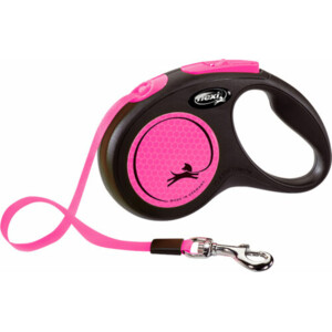 Flexi Rollijn New Neon Tape 5 mtr tot 15 kg Roze 