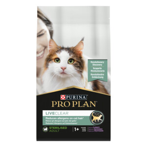 Pro Plan LiveClear Sterilised Adult Kalkoen 1,4 kg