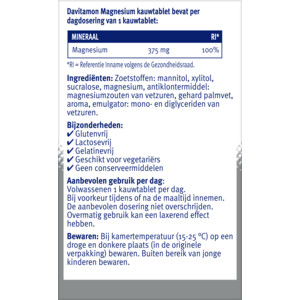 2x Davitamon Magnesium Kauwtablet - 35.05 euro