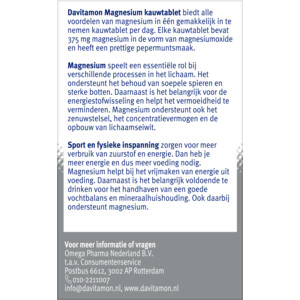 2x Davitamon Magnesium Kauwtablet - 35.05 euro