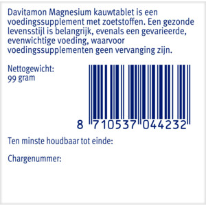 2x Davitamon Magnesium Kauwtablet - 35.05 euro